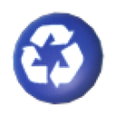 Eco Blue Recycling Bin Badge
