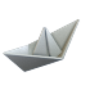 Eco Grey Origami Boat Hat