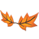 Eco Orange Maple Leaf Mustache