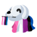 Gender Fluid Ghost Dog Sticker