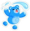 Juggling Water Moon Bear Sticker