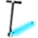 Neon Blue Scooter