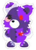 Patchy Bear Sticker