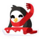 Sledding Penguin Sticker
