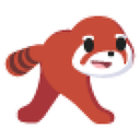 Squished Red Pandorama Sticker