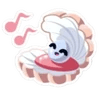 Very Happy Clam Sticker